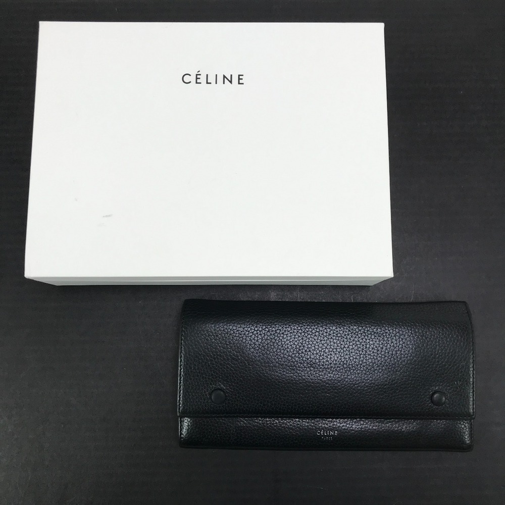 Celine Flap Multi Function Wallet Black Yellow - image 2